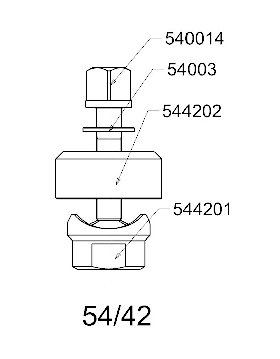 PERFORADOR REDONDO PARA CHAPA  FORZA  SERIE 54